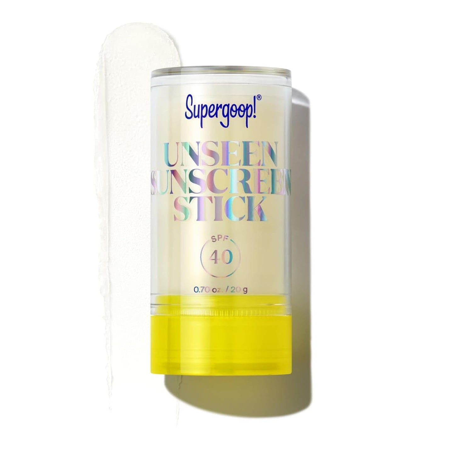 HOTSupergoop! Unseen Sunscreen Stick - SPF 40 - Clear & Invisible Sun Protection - Broad Spectrum Face Sunscreen - Glides Over Makeup - Natural Finish - For All Skin Types - 0.7 fl oz