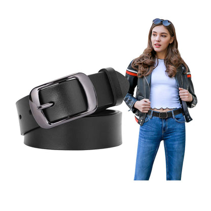 HOTSUOSDEY Women Belts For Jeans Dresses Pants Ladies Leather Waist Belt with Elegant Buckle, Width 1.3"