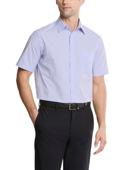 HOTVan Heusen Men's Short Sleeve Dress Shirt Regular Fit Poplin Solid