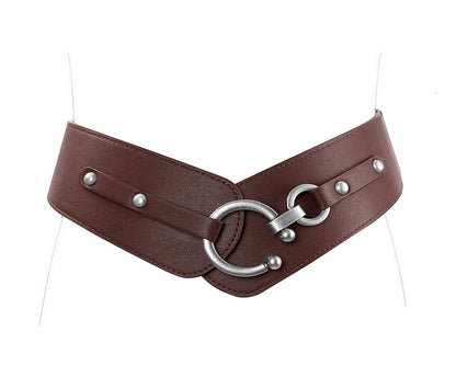 HOTJASGOOD Women's Elastic Wide Belts Retro Stretchy Belt Vintage Cinch Belts for Dresses Coats
