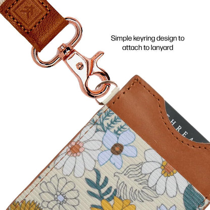 HOTThread Wallets Ultra Slim Minimalist Leather Card Holder Wallet (Blossom)