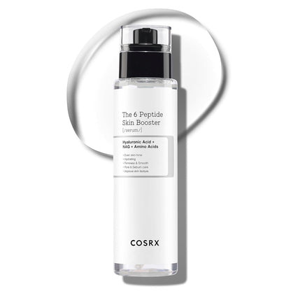 HOTCOSRX 6X Peptide Collagen Skin Booster Toner Serum for Dull & Uneven Skin, Preps Skin with Copper Peptides, GHK-Cu, Skin Renewal Boosting Facial Essence, Korean Skin Care, 5.07 oz