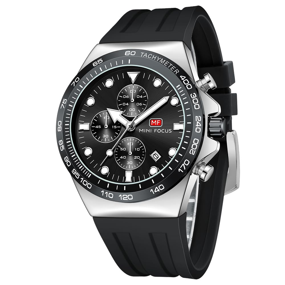 HOTAIMES Watch for Men Sport Military Waterproof Chronograph Mens Watches Analog Quartz Big Face Classic Stylish Fashion Casual Designer Business Work Wrist Watch Elegant Gift for Men