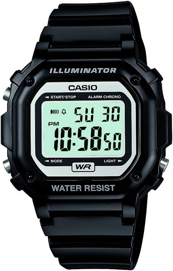 HOTCasio F108WH Series | Men's Digital Watch | Illuminator | Water Resistant | LED Light | Daily Alarm | 1/100 SEC Stopwatch | 3 Hands (HR, Min, SEC) | Date/Day Display | Daily Alarm | 7 Year Battery