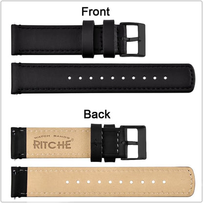 HOTRitche Christmas Gift Quick Release Leather Watch Band Leather Watch Strap 18mm 19mm 20mm 21mm 22mm 23mm or 24mm for Men and Women, White Elephant Gifts, Stocking Stuffers For Men