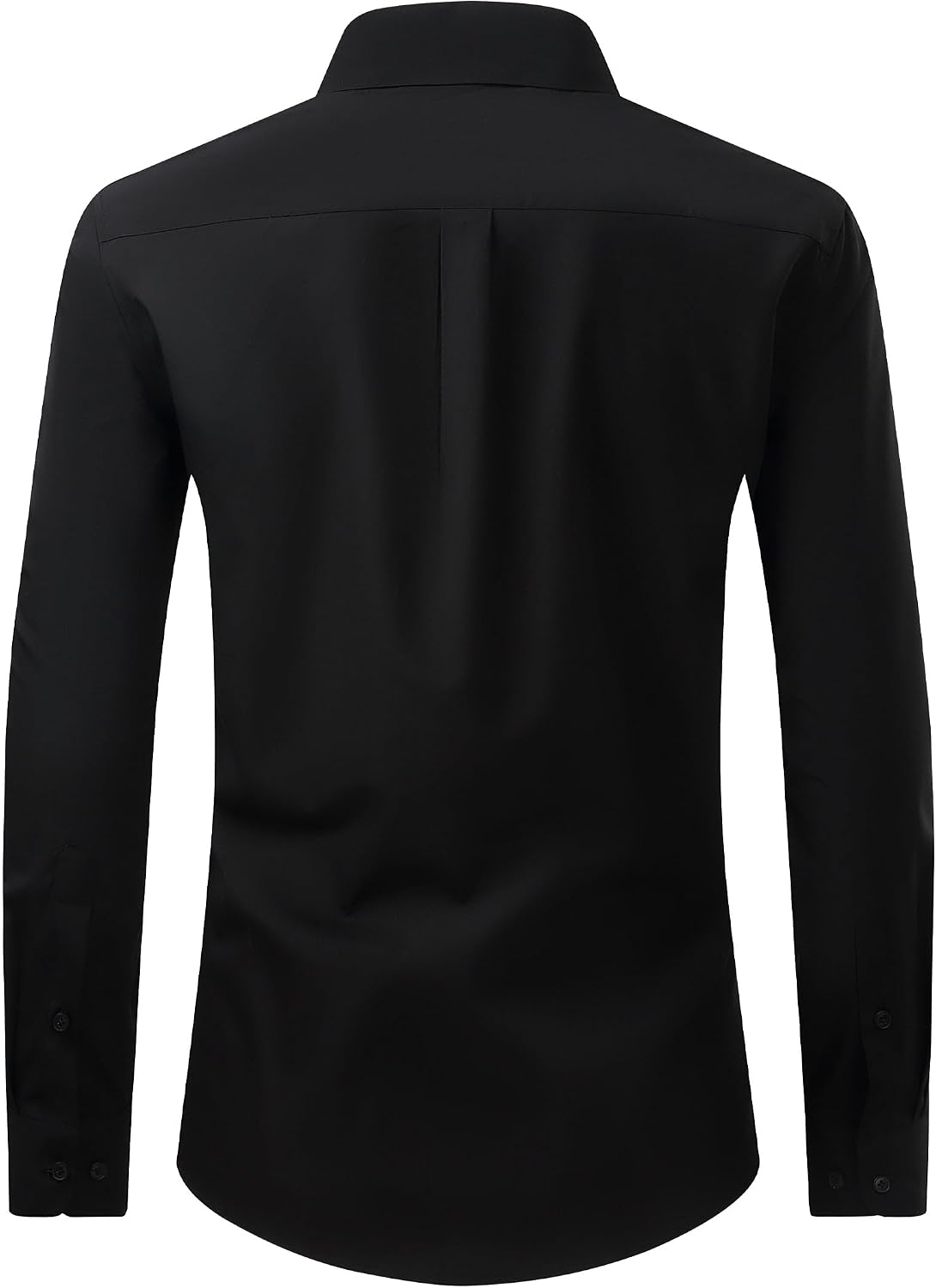 HOTAlimens & Gentle Men's Dress Shirt Regular Fit Stretch Stain Shield Long Sleeve Solid Business Wedding Button Down Shirts