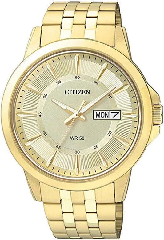 HOTCitizen Quartz Mens Watch, Stainless Steel, Classic, Gold-Tone