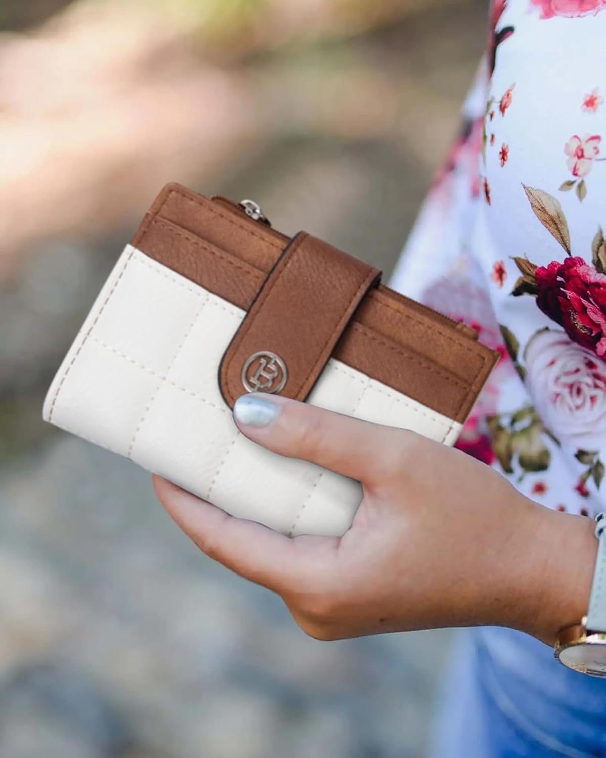 HOTBOSTANTEN Quilted Crossbody Bags for Women ＆ Small Wallet for Women Leather RFID Blocking Card Holder