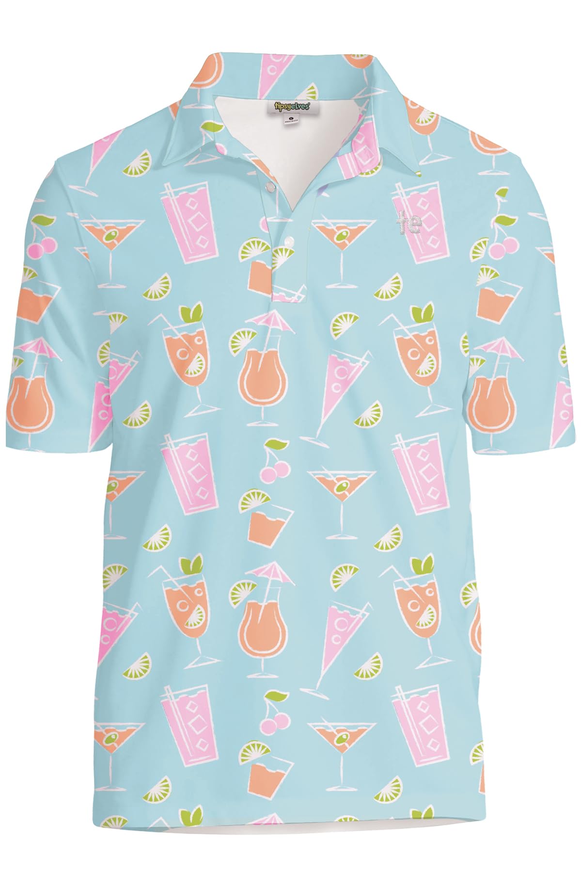HOTTipsy Elves Men’s Golf Polo Shirt - Moisture Wicking, Stretch Fabric, Athletic Fit - Performance Polo