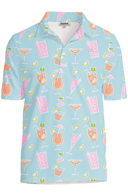 HOTTipsy Elves Men’s Golf Polo Shirt - Moisture Wicking, Stretch Fabric, Athletic Fit - Performance Polo