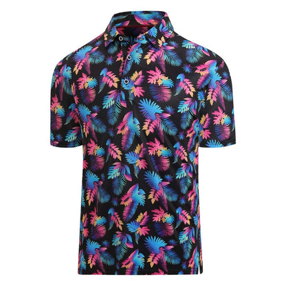 HOTDamipow Premium Golf Shirts for Men Dry Fit Performance Polo Short Sleeve Collared Shirt