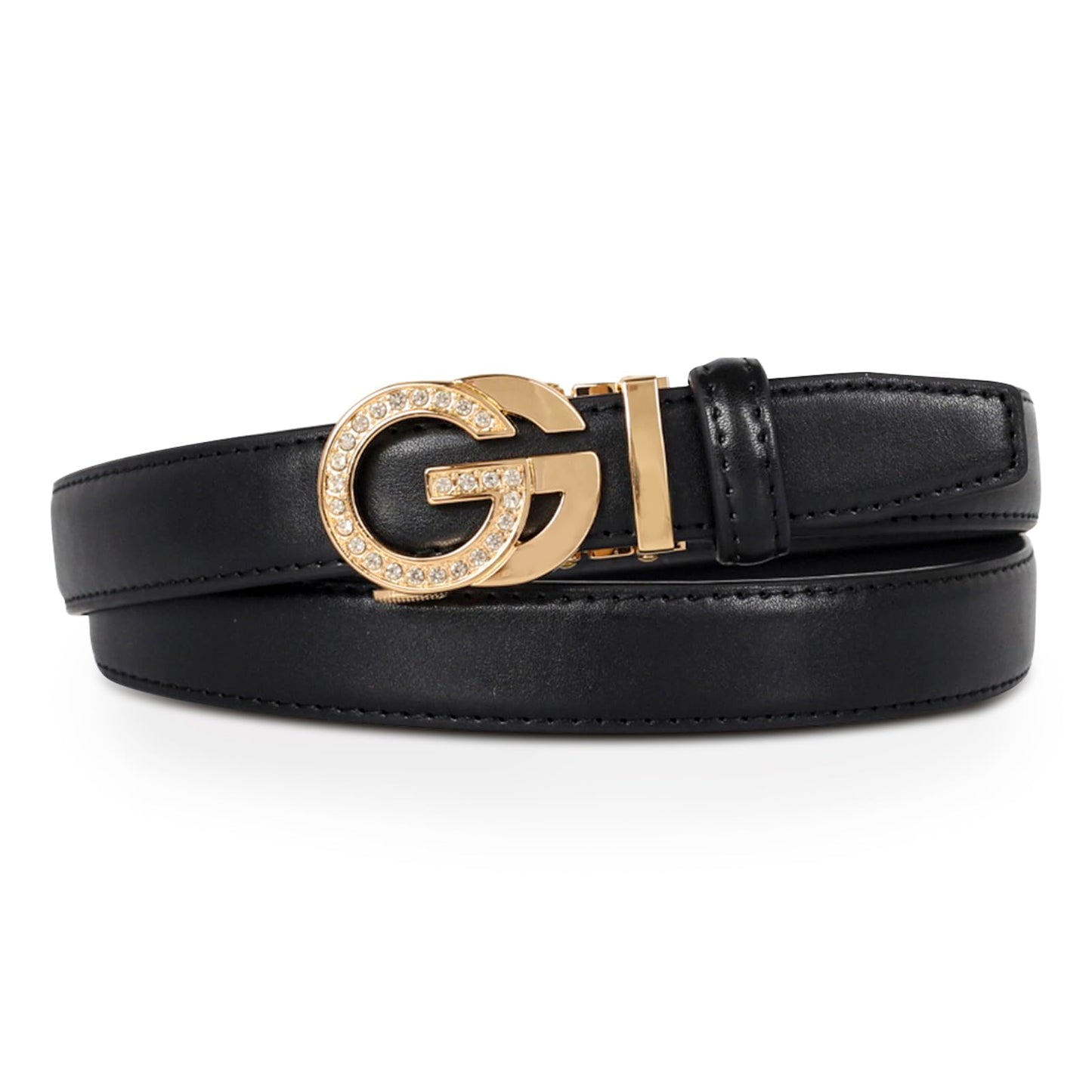 HOTAurolran Women's Leather Belt with Buckle - Ideal for Dresses, Jeans, and Coats