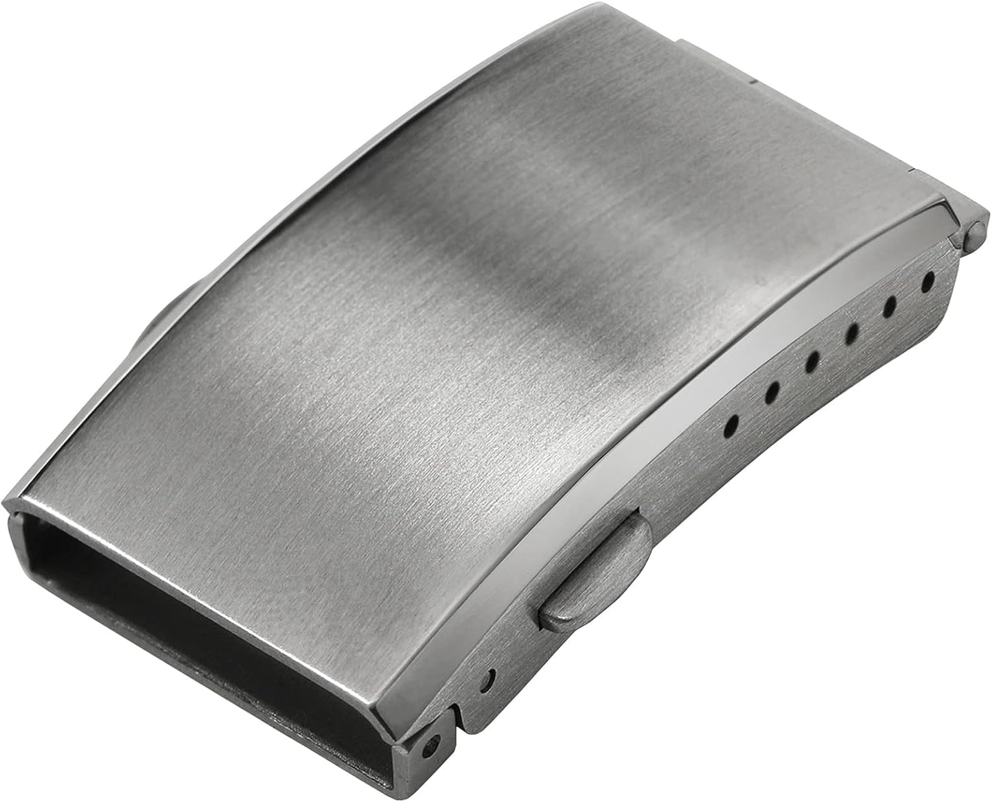 HOTwatchdives Watch Buckle 16mm/18mm/20mm/22mm Fold Safety Milled Clasp Replacement Stainless Steel Watchband Clasp (Silver, 16mm)
