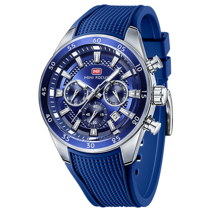 HOTMINI Focus Men Watches Unique Casual Wristwatch (Chronograph/Waterproof/Luminous/Calendar/24 Hours) Silicon Band Fashion Watches for Men
