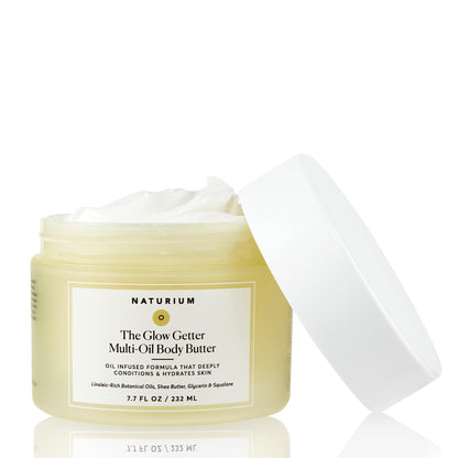 HOTNaturium The Glow Getter Whipped Multi-Oil Body Butter, Firming Cream & Body Moisturizer with Shea Butter, 7.7 fl oz