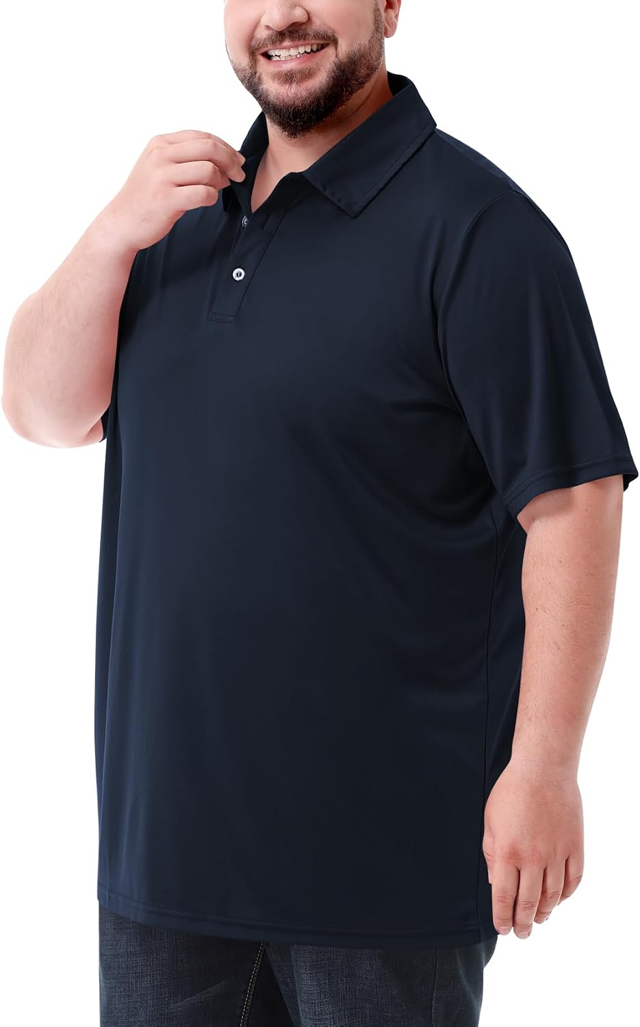 HOTIdtswch Men's Big and Tall Polo Shirts UPF 50+ Casual Work Quick Dry Short Sleeve Collared Golf Shirt（XL-8XL）