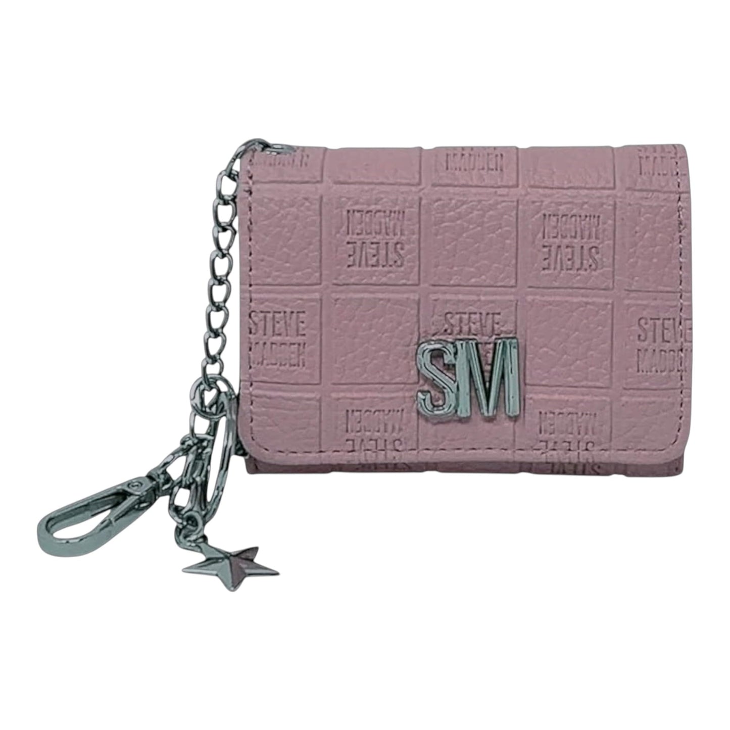 HOTSteve Madden Women’s Bklara Card Case with Keyring and Clip (Black) (Black)