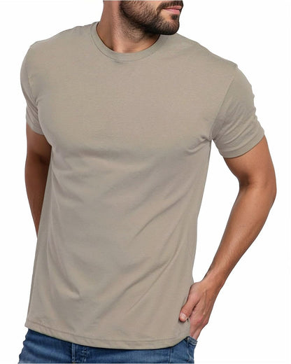 HOTMens T Shirts Soft Cotton Crew Neck Athletic Fit Casual Tees S-4XL | Soft cotton blend casual tee shirts with 4-way stretch - tag-free athletic fit for gym, work & casual wear. A go-to gift.
