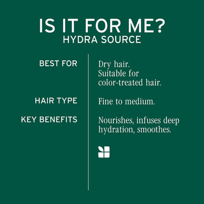 HOTBiolage Hydra Source Shampoo - For Fine to Medium Hair, Softens, Moisturizes & Adds Shine, For Dry Hair, Infused with Micro-Filtered Aloe Vera & Fermented Hyaluronic Acid, Vegan & Paraben-Free