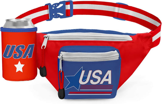 HOTTipsy Elves American Flag Fanny Packs for July 4th BBQs and Summer Pool Parties