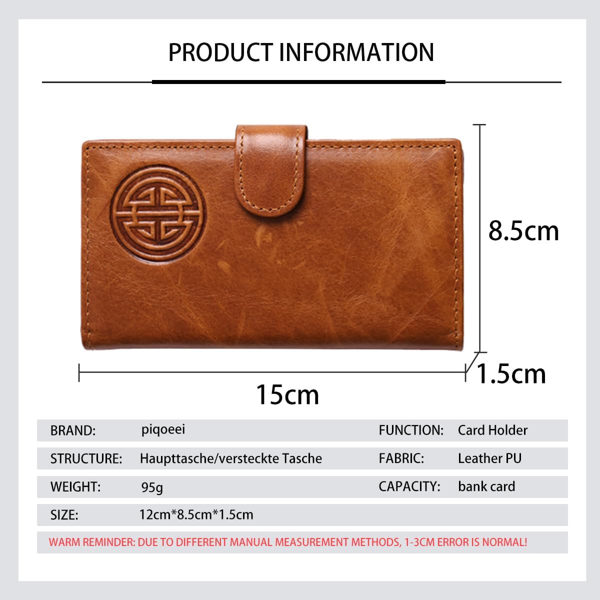 HOTIrish Leather Women's Wallet: Celtic Knot Embossed RFID-Blocking Bifold – Large Capacity, Durable Design for Daily Use, Travel & Style (brown)