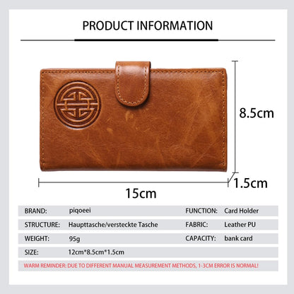 HOTIrish Leather Women's Wallet: Celtic Knot Embossed RFID-Blocking Bifold – Large Capacity, Durable Design for Daily Use, Travel & Style (brown)