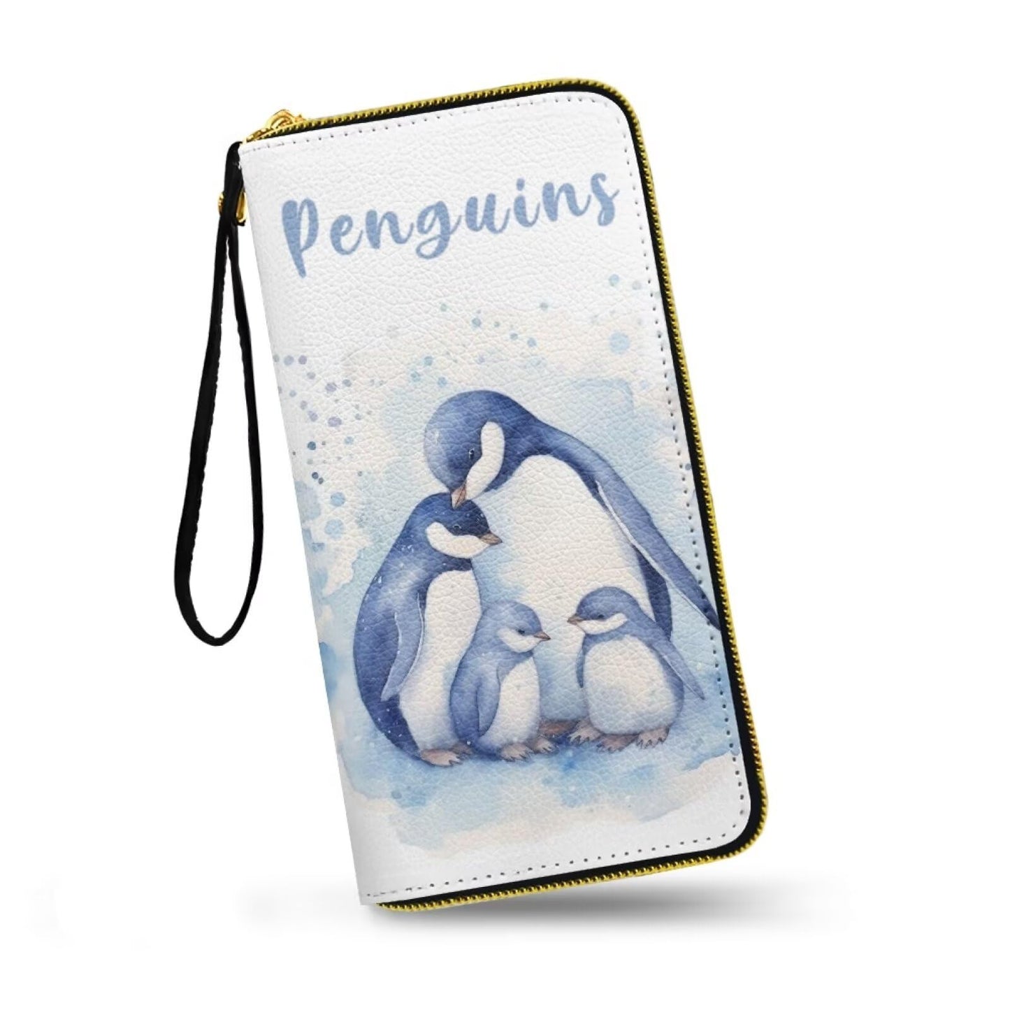 HOTMacaw Bird Lover Print Womens Wallet Leather Zip Around Wallet Tropical Forest Scarlet Macaw Parrot Long PU Leather Card Organizer Clutch with Wristlet