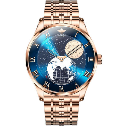 HOTOLEVS Self Winding Watches for Men Automatic Mechanical Dress Tourbillon Stainless Steel Dual Calendar Waterproof Luminous Wrist Watch