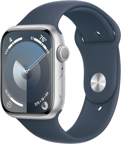 HOTApple Watch Series 9 [GPS, 45mm] - Midnight Aluminum Case with Midnight Sport Band, M/L (Renewed Premium)
