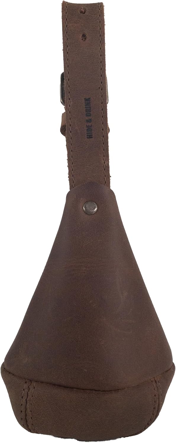 HOTHide & Drink, Leather Multipurpose Hanging Bag, Coin Cash Pouch, Key Organizer, Cable Holder, Handmade :: Bourbon Brown