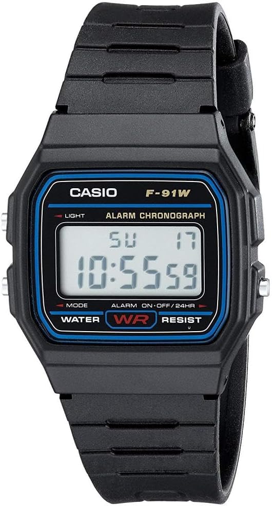 HOTCasio F91W Digital Sports Watch, Black, 1 Count (Pack of 1), Strap