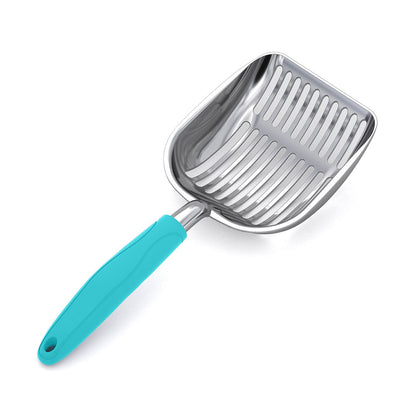 HOTWePet Cat Litter Scoop, Aluminum Alloy Sifter, Kitty Metal Scooper, Deep Shovel, Long Handle, Poop Sifting, Kitten Pooper Lifter, Durable, Heavy Duty, for Litter Box