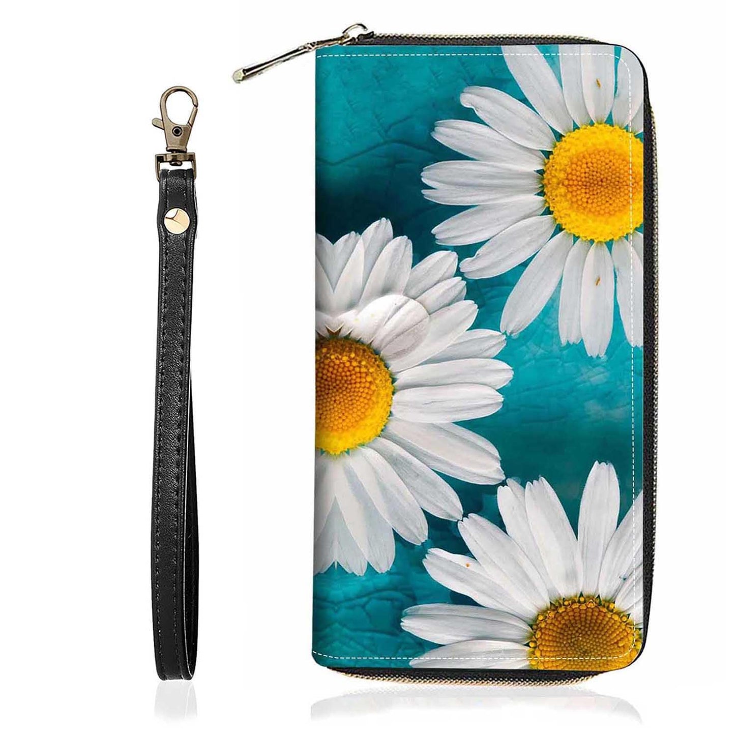 HOTChristian Cross Quote Bible Verse Matthew 19:26 Print Wallet for Women Large Capacity Wallet Credit Card Holder PU Leather Zipper Clutch Purse Phone Wallet