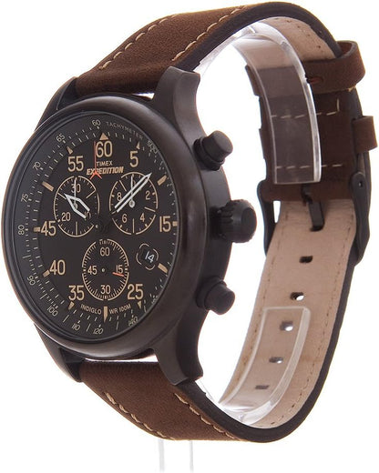 HOTTimex Expedition Field Chronograph 43mm Men’s Analog Watch | INDIGLO Backlight | Durable Comfortable Adjustable Strap | Rugged Outdoor Watch | 100M Water Resistance