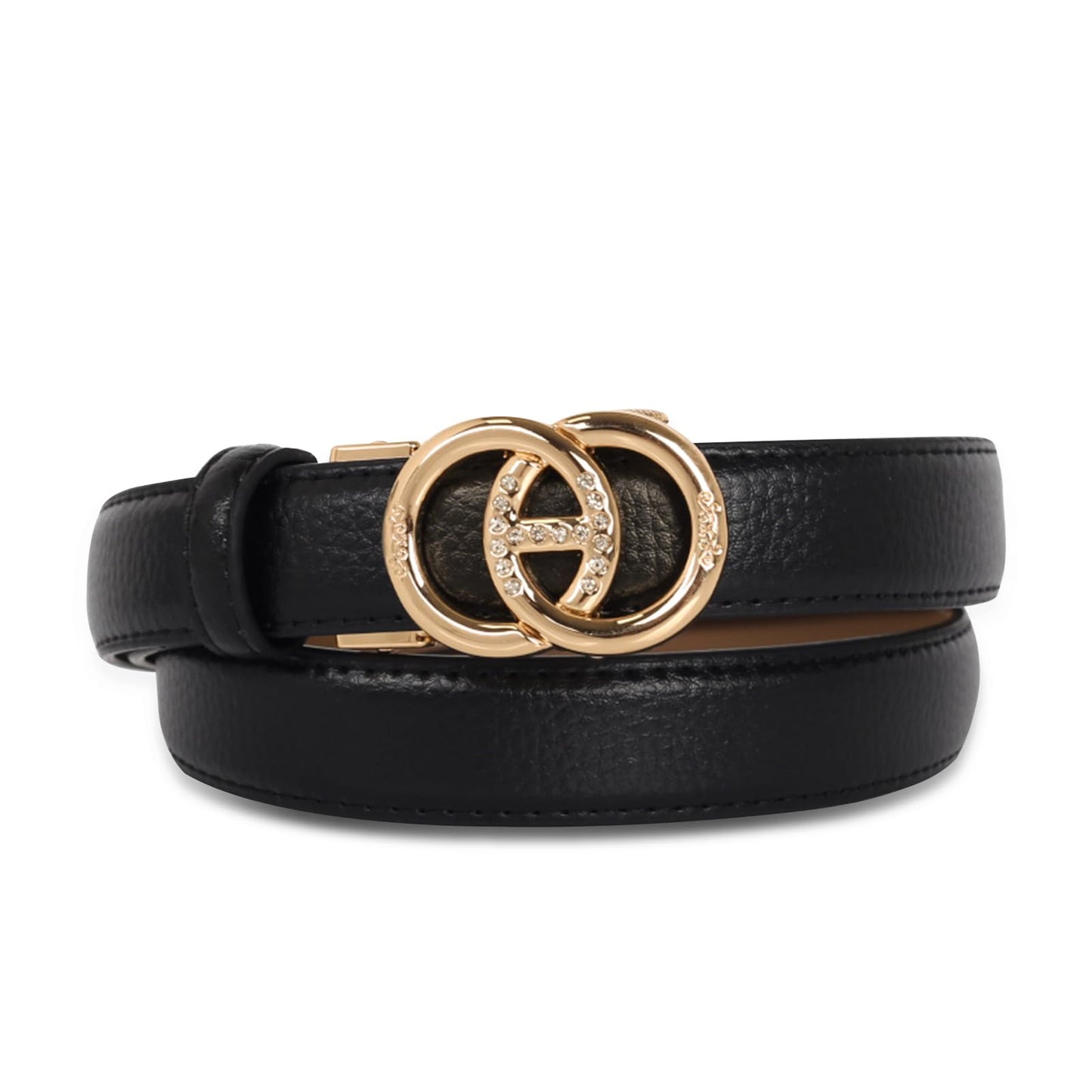 HOTAurolran Women's Leather Belt with Buckle - Ideal for Dresses, Jeans, and Coats