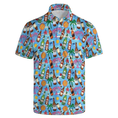 HOTGolf Polos for Men Funny Moisture Wicking Golf Shirts Performance Quick-Dry Polo Shirts Short Sleeve