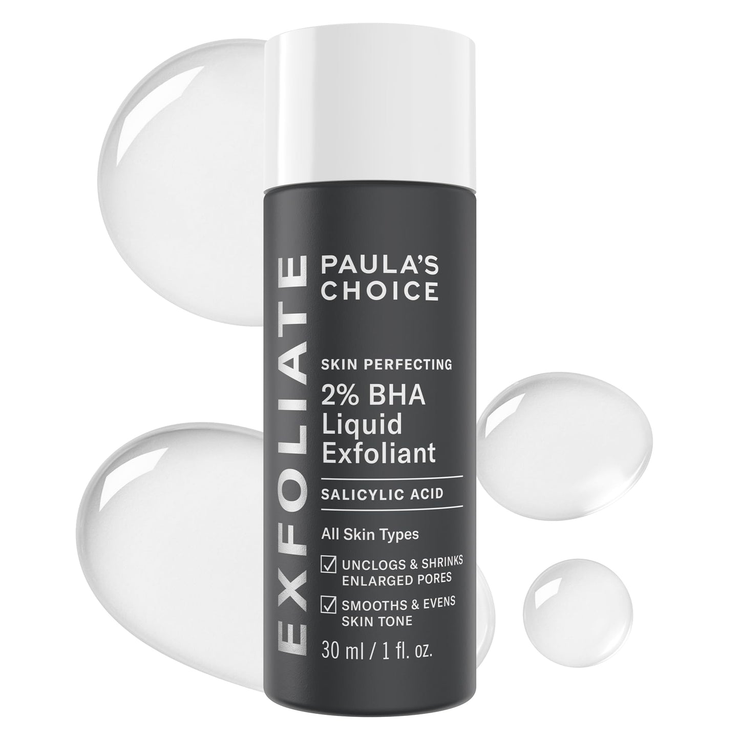 HOTPaula's Choice SKIN PERFECTING 2% BHA Liquid Exfoliant with Salicylic Acid, Facial Polish for Pores, Wrinkles & Fine Lines, Suitable for Blackhead-Prone Skin, Fragrance-Free