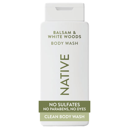 HOTNative Clean Body Wash, Gentle & pH-balanced for Sensitive Skin, 24-Hr Freshness for Men & Women, Vegan & Cruelty-Free, Free of Sulfates, Parabens & Phthalates, Sea Salt & Cedar, 18 fl oz