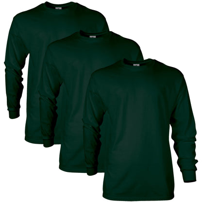 HOTGildan Adult Ultra Cotton Long Sleeve T-Shirt, Style G2400, Multipack
