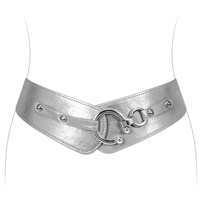 HOTJASGOOD Women's Elastic Wide Belts Retro Stretchy Belt Vintage Cinch Belts for Dresses Coats