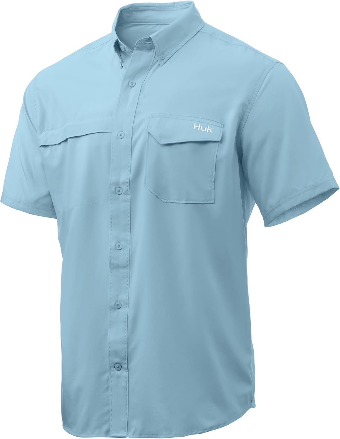 HOTHUK Men's Tide Point Kc Scott Original Artwork Short Sleeve Shirt, Fishing Button Down