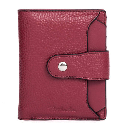 HOTBOSTANTEN Women Leather Wallet RFID Blocking Bifold Zipper Pocket Wallet Card Case Purse with ID Window