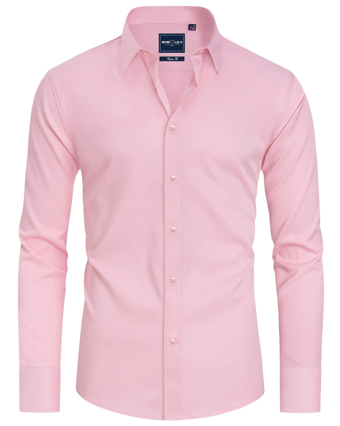 HOTAlimens & Gentle Slim Fit Dress Shirts for Men Long Sleeve Stretch Stain Proof Wrinkle Free Button Down Shirts Formal Shirts