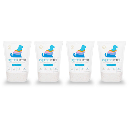 HOTPrettyLitter Health Monitoring Cat Litter (Unscented, Non Clumping) | Lightweight & Low Tracking, Color Changing Silica Gel Crystals, Advanced Odor Control — 6 Lbs, Pack of 2 (Up to 2 Month Supply)