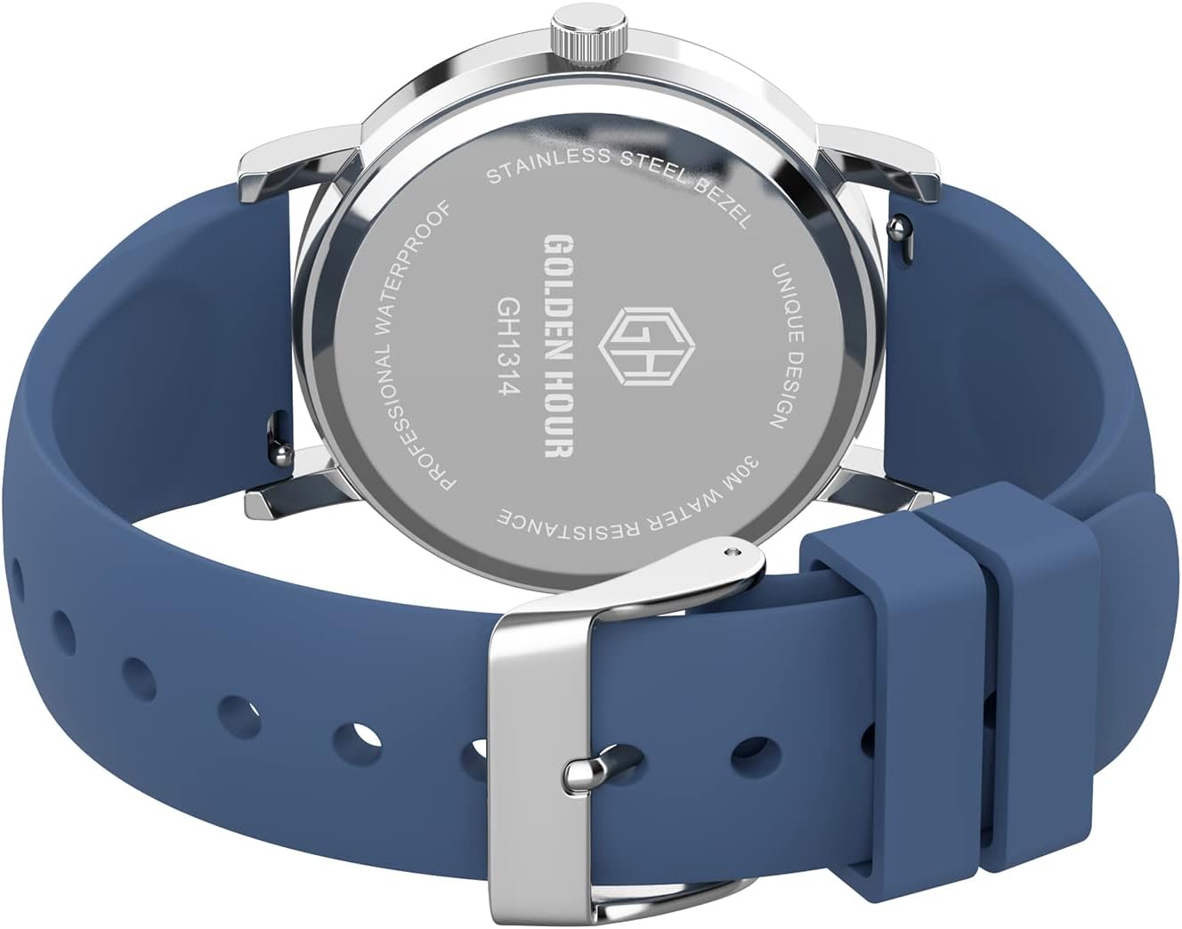 HOTGOLDEN HOUR Waterproof Nurse Watch for Medical Professionals, Students Women Men - Military Time Luminouse Easy Read Dial, 24 Hour with Second Hand, Colorful Silicone Band