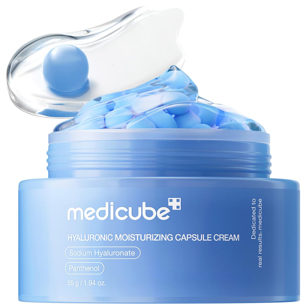 HOTmedicube Capsule Cream with Deep Vitamin C | Liposome Vitamin C Golden Capsule for Radiance & Firm-Looking Skin | Hydrating Glow Gel Texture | Korean Skincare, 1.94 oz