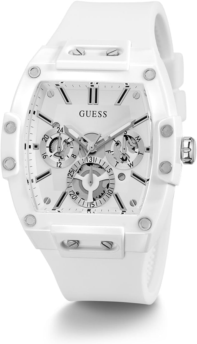 HOTGuess Men's GW0G Series| Analog Trend Watch| Polycarbonate Case| Silicone Bracelet | 50M Water Resistance