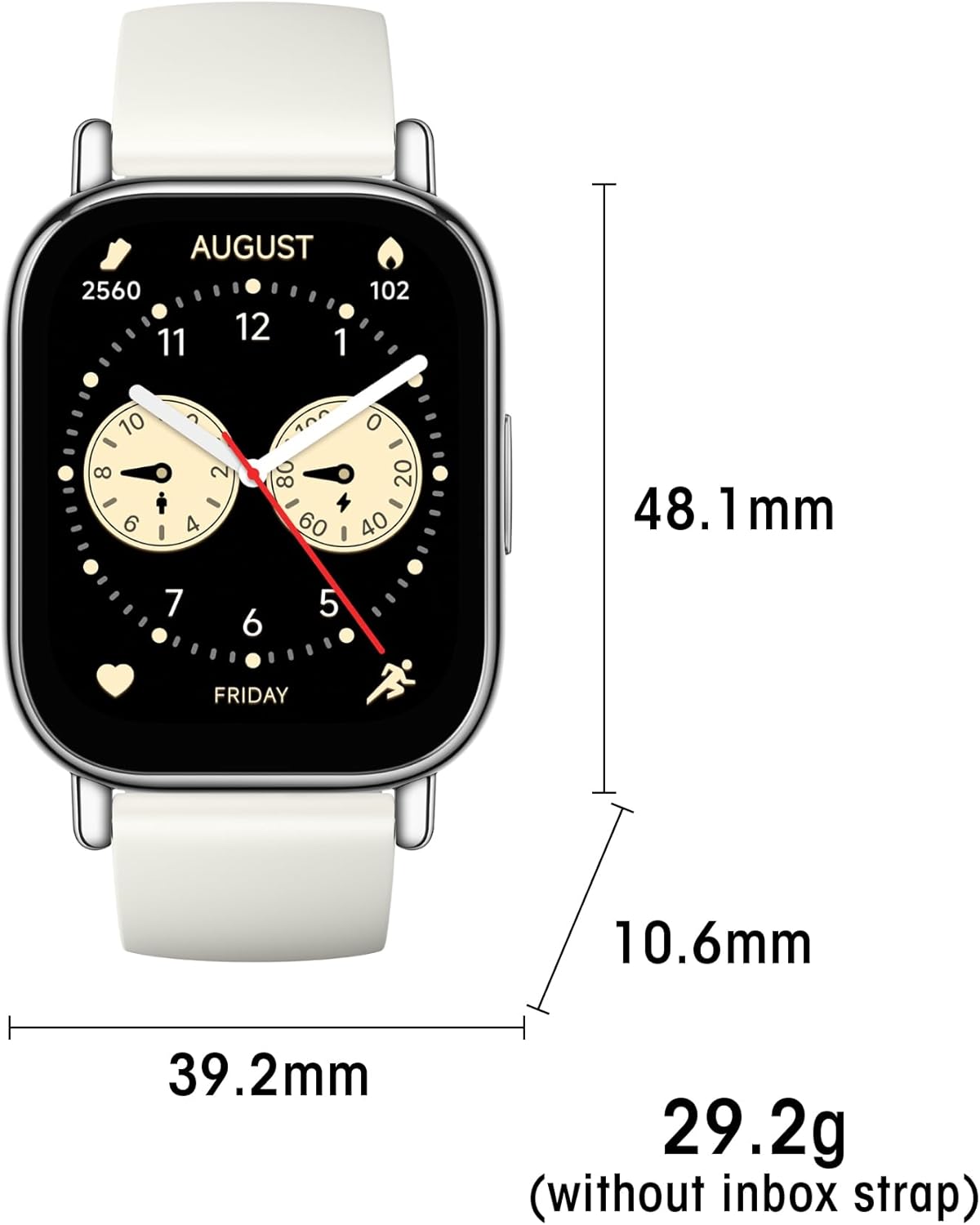 HOTXiaomi Redmi 5 Lite Smart Watch, Step Counter Watch for Women Men with 2" LCD Large Display, 140 Sports Modes, 5ATM Waterproof (Lite-Light Gold)