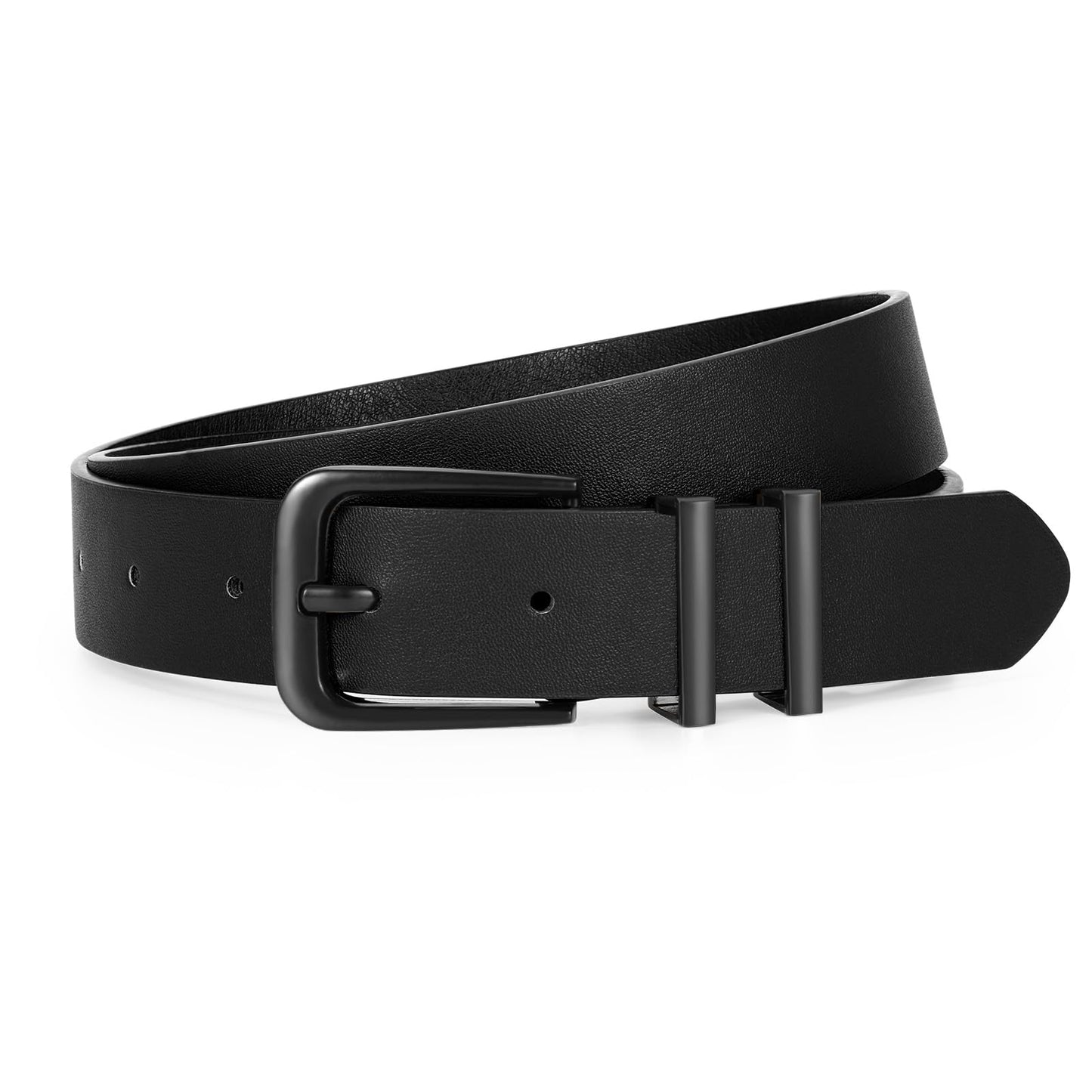 HOTVONMELLI Women's Soft Faux Leather Belt for Jeans Pants Dress Fashion Ladies Waist Belt with Gold/Silvery Buckle