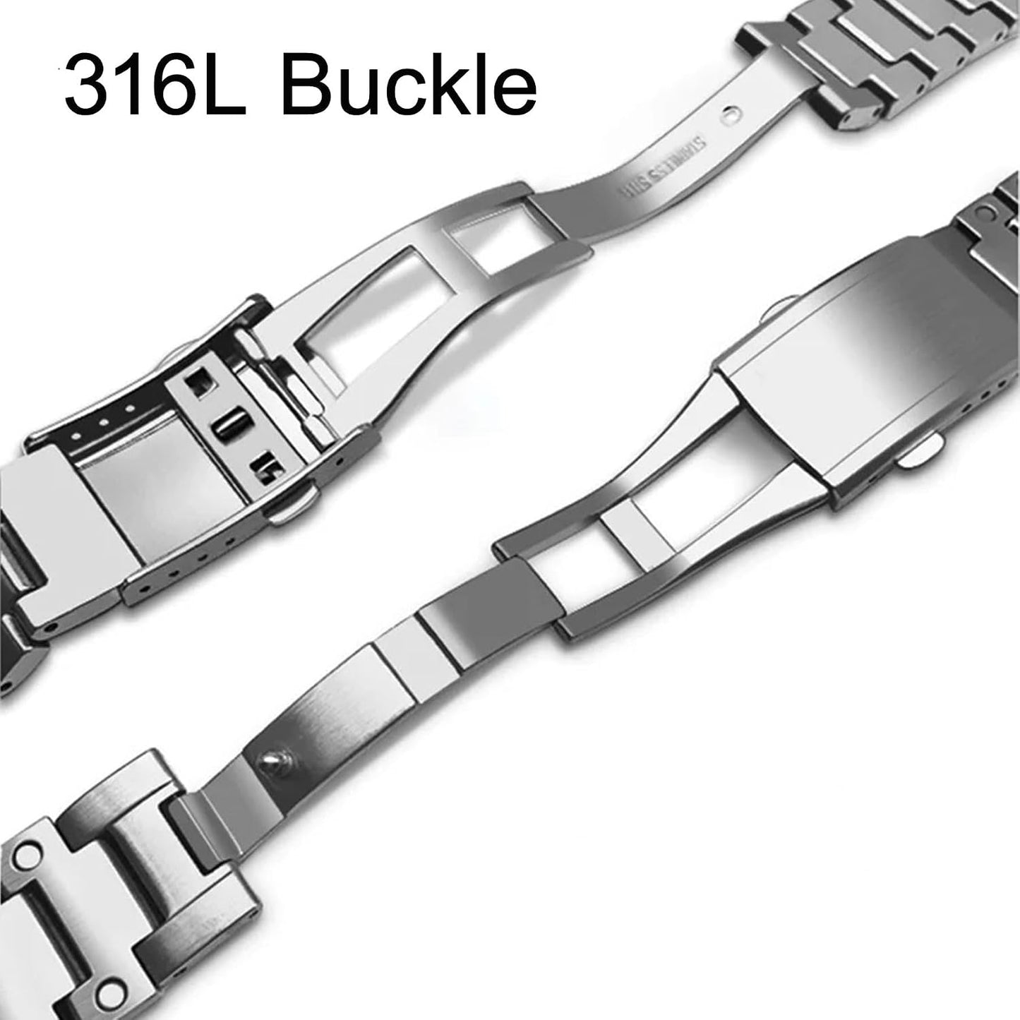 HOTStainless Steel Quick Release Strap Compatible with Men's G-Shock GM2100 GBM-2100 Watch Band Replacement